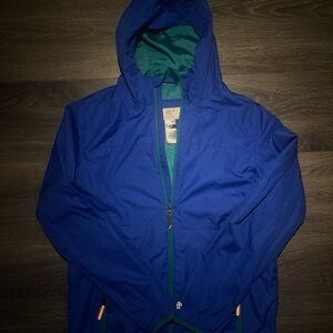 Champion blue, green windbreaker jacket size XL